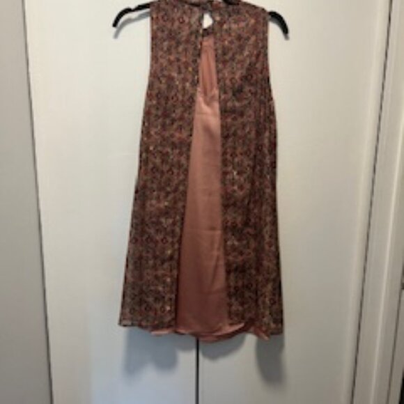 En Creme Sleeveless Mini Dress Blush Red size L NWT - Picture 4 of 5